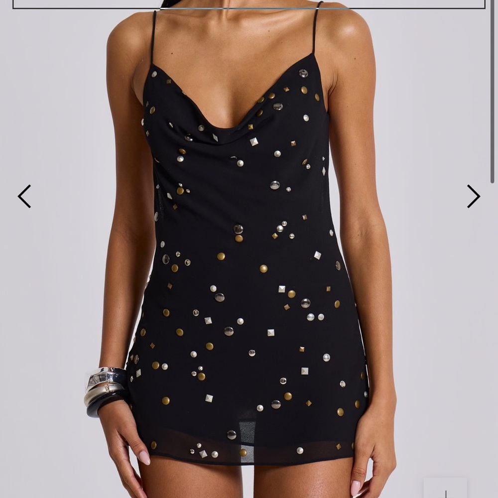 NWT Jaded London Black Studded Mini Dress